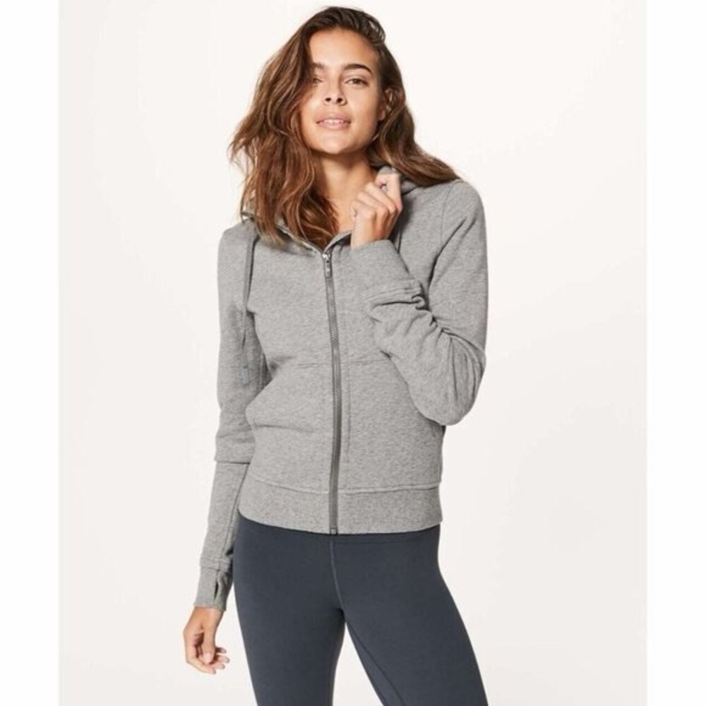 Lululemon Women's Press Pause Jacket Heathered Medium Grey Size 6 Stretch